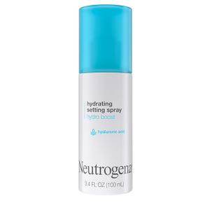 Neutrogena Hydro Boost Hydrating Makeup Setting Spray with Hyaluronic Acid, Setting Spray for Smooth, Dewy Skin, Fragrance Free, Non-Comedogenic & Hypoallergenic, 3.4 fl. oz