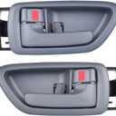 2Pcs Interior Door Handles Driver & Passenger Side for 2001-2007 Toyota Sequoia, 2000-2004 Avalon, 2004-2006 Tundra - Crew Cab ONLY - Four Full-Sized Doors - Gray