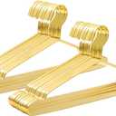 20 Pack Heavy Duty Extra Wide Stainless Steel Coats Hangers, 17.7 Strong Durable Metal Hanger for Heavy Garments, Sturdy Metal Rack for Shirts Jackets Trousers Pants Slack, Gold
