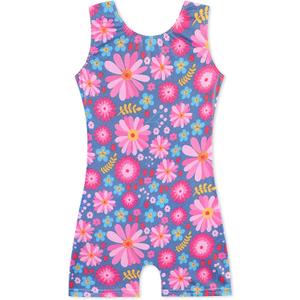 HOZIY Gymnastics Leotards with Shorts for Girls Toddlers Kids Biketard Tumbling Outfits Sparkle Unicorn Leopard Galaxy
