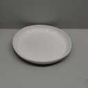 LE TAUCI 10 Inch Ceramic Dinner Plates Set of 4, Large Modern White Plate Set for Kitchen, Microwave & Dishwasher Safe Dinnerware Sets, Scratch Resistant Serving Dishes for Steak, Pasta - Arctic White