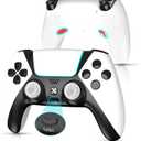 Replacement for Luna Controller,Ymir Wireless Controller for Fire TV with Back Paddles/Turbo/1200 mAh Battery,Mando Made for Amazon Luna/PS4/PC,White