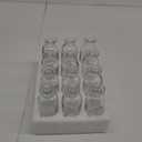 Peohud Set of 12 Glass Bud Vases, Clear Small Flower Vases, Decorative Glass Bottles Floral Vases for Home Decor, Wedding Reception, Party