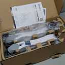 HUANUO Dual Monitor Stand - Full Adjustable Monitor Desk Mount Swivel Vesa Bracket with C Clamp, Grommet Mounting Base for 13 to 32 Inch Computer Screens - Each Arm Holds 4.4 to 19.8lbs - White