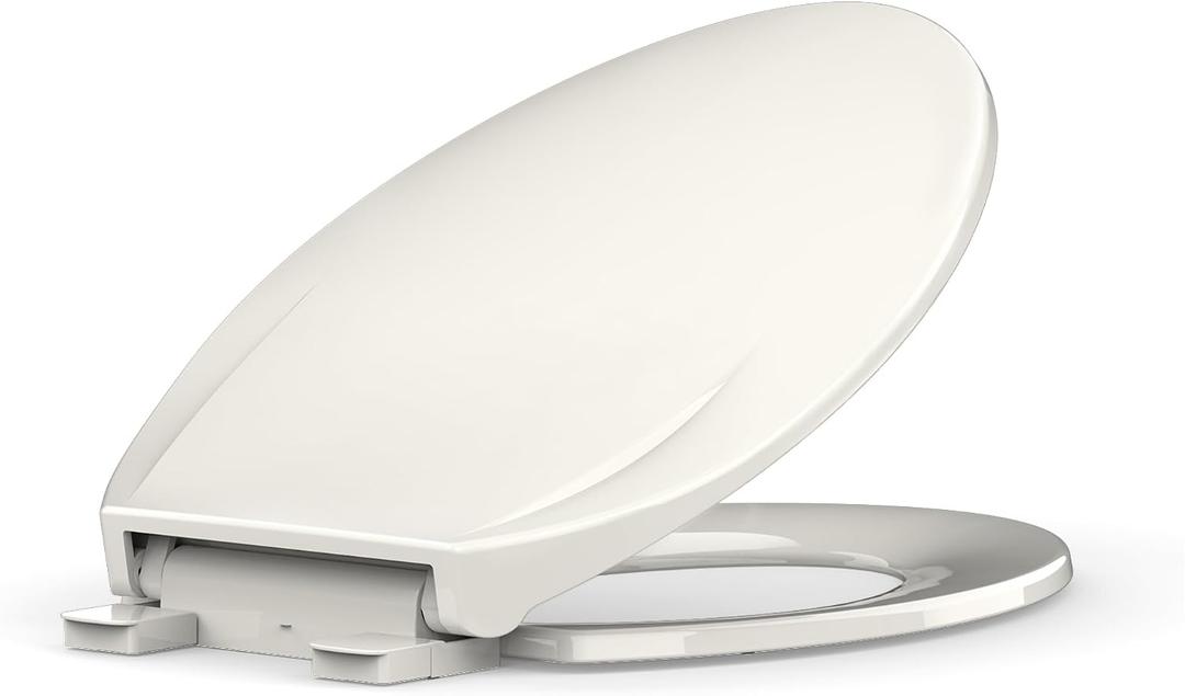 Commercial Toilet Seat, Soft Close Lid, No-Wiggle Bottom Lock, Durable Easy-Clean Plastic, Quick Install, Family Bathroom Solution for Home & Public Restrooms, Multiple Colors & Sizes