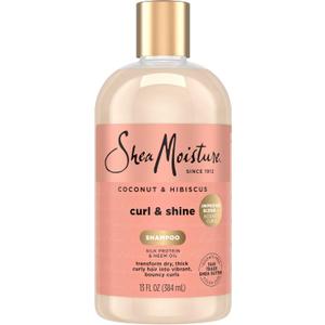 SheaMoisture Curl and Shine Coconut Shampoo Coconut & Hibiscus for Curly Hair Paraben Free Shampoo 13 oz