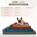 Orthopedic Dog Bed – 28"x19"x6" Small – Cooling Gel Memory Foam, Double Waterproof Cover, Non-Slip, Tech Fabric Cover (Slate)