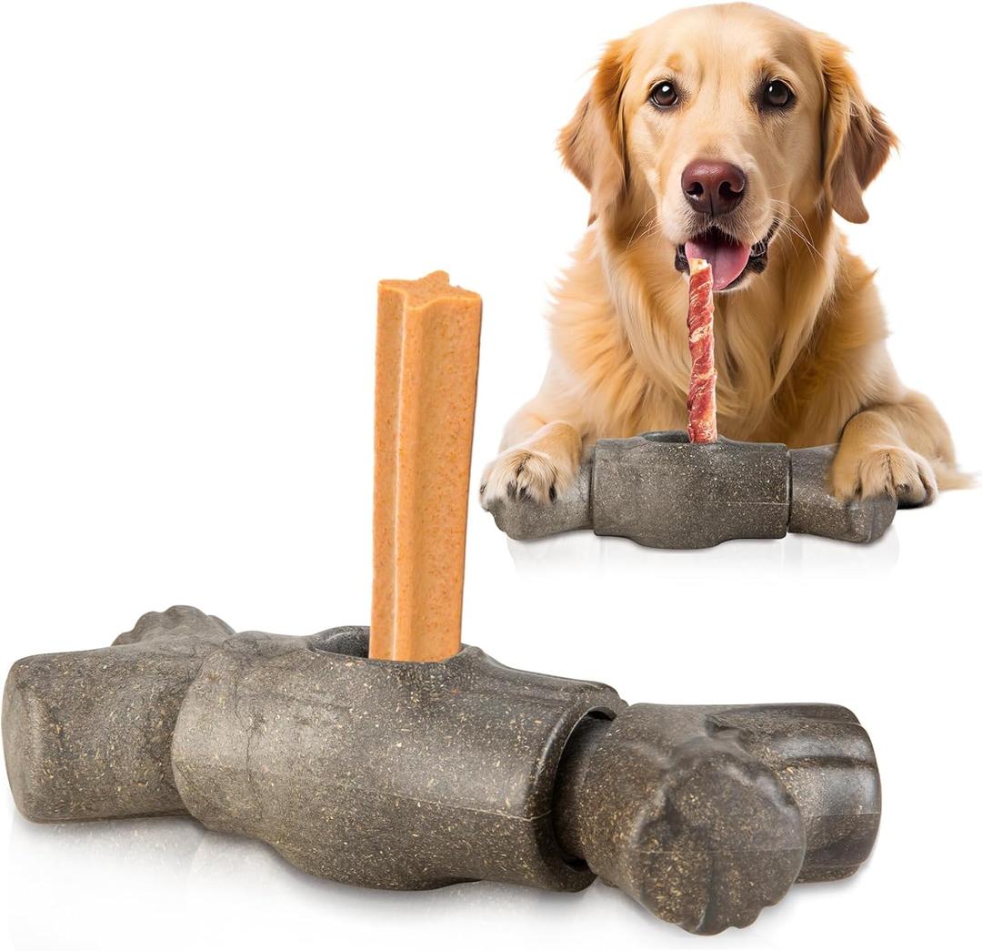 Bully Stick Holder for Dogs Bully Stick Safety Holder for Small Medium and Large Dogs Yak Chew Holder Dog Bone Holder for Chew Sticks Prevent Choking Suitable for Various Bully Sticks and Dog Sizes (Medium)
