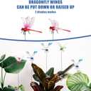 9pcs Dragonfly Clips, 3D Dragonfly Garden Decor Lifelike Dragonfly Stakes on Sticks Pole Garden Ornaments for Outdoors Patio Lawn Yard Decorations, 3 Colors