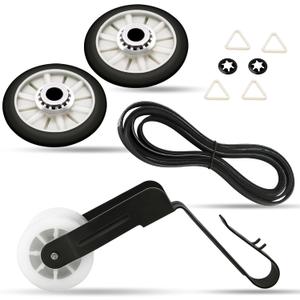 WED4616FW0 WED4800XQ1 Dryer Roller Belt Kit, Fit for Whirl-pool WED4800BQ1 WED4800XQ0 WED4750XQ0 WED4700YQ0 WED4800XQ2 WED4750XQ1 WED5000DW1-349241T Drum Roller Kit, 341241 Belt, 691366 Idler Pulley