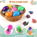 12 Pack Easter Eggs with 3D Printed Axolotl Toys Easter Egg Fillers for Basket Stuffers Basket Essentials Egg Hunt Easter Gifts for Boys Girls