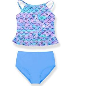 Girls Two Piece Swimsuits Bikini Bathing Suit Kids Hawaiian Swimwear Set, 150