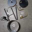 Hsyile KU300244 with USB Charging Ports Modern Reading Contemporary Modern Creative Floor Lamp for Living Room Bedroom Office - E26 Base - with a Table