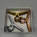 Claw Hair Jaw Clips Barrettes - 3 Pcs No Slip Hair Clamp Grips for Women Girls (Plastic(Gold+Rose gold+Silver))