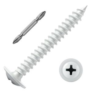 #8 x 1-1/4" Wood Screw 149Pcs White Alloy Steel Standard Thread Phillips Truss Head Fast Self Tapping