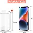 Mototo 4 Pieces Clear Acrylic Pen Holder Round Acrylic Pencil Cup Clear Makeup Bush Holder Acrylic Desktop Stationery Organizer for Office School Home Desk Accessories (4 Pack, Round)