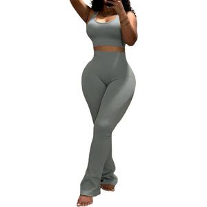 Nimsruc 2 Piece Outfits for Women Casual Sweat Suits Trackusuits (Large, 8126 Light Grey)