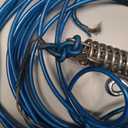 Dog Tie Out Cable, 30FT Heavy Duty Dog Leash with Shock Spring, Up to 250lbs, Blue, Steel, 30 feet