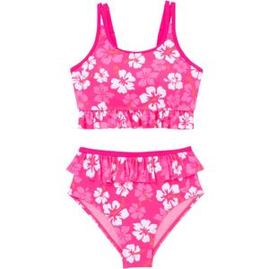 blibean Teen Girl Swimsuits Two Piece Bikini Sets with Chest Pad Size 6-15 Years (Rose Pink)
