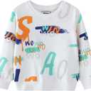 2-Pack Boys Sweatshirts ToddlerCotton Long Sleeve Crewneck Pullover Kids Winter Warm Shirt Sweater Tops 2T-7 Years