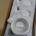 Porcelain Rabbit Napkin Rings - Easter Bunny Napkin Rings Holder, Set of 4 Vintage White Bunnies