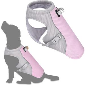 Dog Clothes, Cool Vest, For Pets, Cooling, Cool Touch, Cooling Vest, Summer Clothes, Multipurpose, Refreshing, Cooling Dogs, Walking, Pet Cool Vest, Summer Clothes, Ice Vest, Heatstroke Protection, Comfortable, Easy to Put On and Take Off, Breathable, Sweat Absorption, Summer Thin Harness, For Small and Medium Dogs, M, Pink