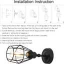 12V RV Wall Sconce with Metal Shade, Bedside Reading Lamp with Replaceable E26 LED Bulb, Interior Light for RV, Marine