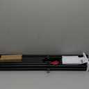 KAMANINA Double Curtain Rod for Windows 140 to 195 Inches (12-16 Feet), 1 Inch Heavy Duty Black Curtain Pole, Adjustable Double Rods with End Caps