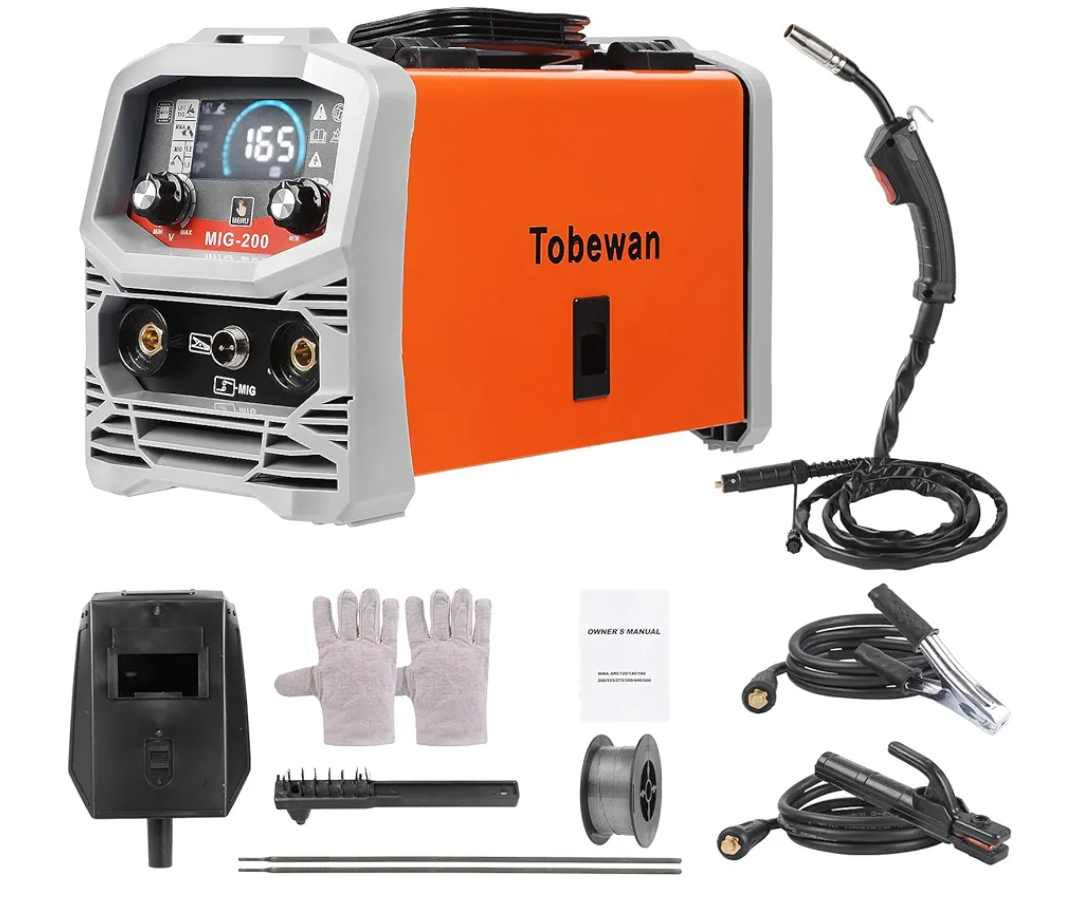 MIG 3IN1 Welder Machine MIG/LIFT TIG/MMA Welding Machine Powerful Welding Equipment With LCD Display Welding Electrode Holder Welding Ground Clamp