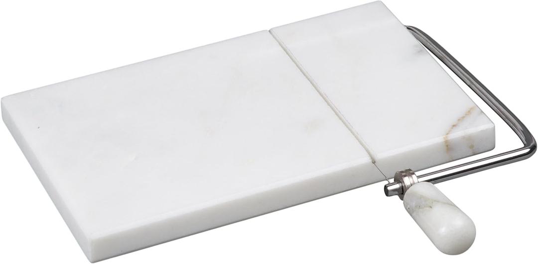 Creative Home Natural Marble Cheese Cutter, Slicer  5" L x 8" W