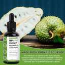 2 P100% Pure Organic Soursop Extract, Organic Soursop Extract, Herbal Goodness, Sugar/Gluten Free (1PCS*60ML)