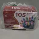 Warm Multi Color Christmas Lights - 20 ft String of 105 Incandescent Mini Bulbs Multifunctional Lighting Modes, for Decorative, Bedroom, Outdoor, Xmas Twinkle Tree Lights with Green Wire Total 21.6 ft