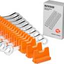40PCS Modular Wrench Organizer Wrench Holder - Wrench Tool Organizers for Tool Drawer Storage, Wrench Storage Set with Metric & SAE Label, Wrench Rack Tool Gift for Professional Mechanics, Orange