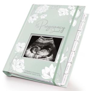 Pregnancy Journal, Pregnancy Announcements - 80 Pages Hard Cover Baby Books For Mom To Be Gift, Baby Memory Book Keepsake, Gender Reveal Gifts For New Moms, Shower & Registry (Sage)