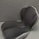 Ergonomic Waist Support and seat Cushion, 2-in-1 Memory Foam pad, Hollow Design for The Coccyx, Suitable for Office Chairs, car Safety Seats and Household use - relieves Lower Back and Hip Pain (Dark Grey)