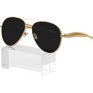 KesaPlan Retro Gold Aviator Sunglasses for Women Men, 70s Retro Pilot Shield 2025 Metal Frame Eyewear Sun Glasses(Gold/Grey)