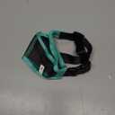 OHCOZZY Short Snout Dog Muzzle, Wont Cover Forehead Bulldog Muzzle Adjustable Breathe Mesh, Anti Bitting Chewing Barking(M, Green)