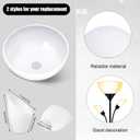 Hortsun Replacement Lamp Shade 4 Pcs White Replacement Plastic Lampshade 2 Pack 1.65" Fitter 10" Diameter Bowl Shape 2 Pack 1.97" Bottom Size Horseshoe Shape for LED Torchiere Floor Lamps Upright
