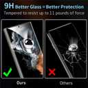 3 Pack Galaxy S22 Ultra Screen Protector, HD Clear Tempered Glass, Fingerprint Unlock, 3D Curved, Scratch Resistant, No Bubble for Samsung Galaxy S22 Ultra 5G Glass Screen Protector