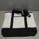 Reginary Canvas Tote Bags Bulk with Outer Pocket 18 Inch Reusable Shopping Grocery Blank Tote Bag for Women Mother DIY