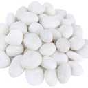 GreenVibe Large River Rocks for Landscaping, 40lbs White Pebbles for Indoor Plants, 2-3 Inch Decorative Rocks for Planters, High Polished Stones for Vase Filler Fish Tank Garden