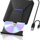 External Blu-ray Drives for Laptop, External Blueray/dvd Drive for PC, USB 3.0 and Type-C Bluray Burner, CD DVD Blu Ray Disc Reader Writer Compatible with Windows XP/7/8/10, Laptop, Desktop, MacOS