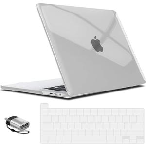 IBENZER Compatible with MacBook Pro 16 Inch Case A2141 Release 2020 2019, Hard Shell Case with Keyboard Cover & Type C Adapter for Old Version Mac Pro 16, Crystal Clear, T16CYCL+1TC