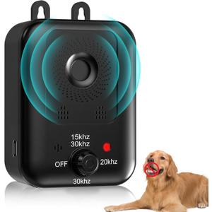 Anti Barking Devices, Auto Barking Control Devices with 3 Modes, Effective Stop Barking Dog Devices for Indoor & Outdoor Use, Rechargeable Ultrasonic Dog Bark Box Barking Deterrent Devices?Black1 (1pcs)