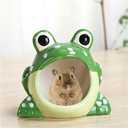 Ceramic Hamster Hideout Small Animal House Critter Bath, Ideal for Dwarf Hamsters and Gerbils, Pet Hideout Hut Cave