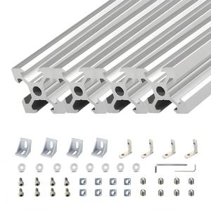 BELLA BAYS 4 Kits 48 inch 1220mm 2020 V Slot Aluminum Extrusion Profile European Standard Anodized Silver Extruded Linear Rail Guide Frame for 3D Printer Laser Engraving Machine CNC Workbench DIY