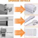 Persilux No Drill Light Filtering Cellular Shades,White,22" w x 64" h