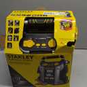 STANLEY 1000 Peak Amp Automotive Jump Starter, Portable Power – 2.1A/10W USB Port, 12V Outlet, 120 PSI Air Compressor for Tires, Bikes & Sports Equipment