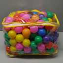 Hovenlay Ball Pit Balls Phthalate Free BPA Free Crush Proof Plastic - 7 Bright Colors in Reusable Play Toys for Kids with Storage Bag
