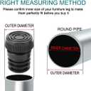 uxcell Leveling Feet 1" 25mm OD Round Insert Furniture Adjustable Leveler 8 Sets